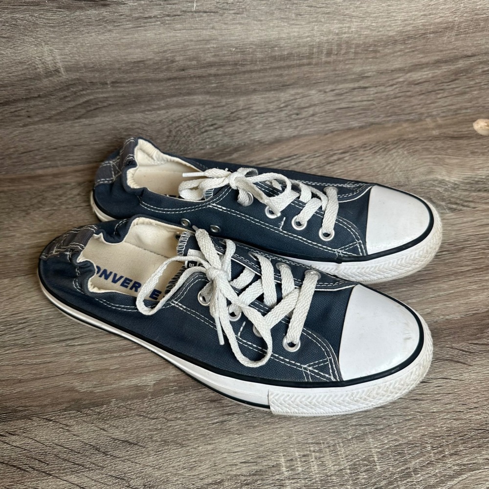 Converse Slip On Sneakers Womens 9 All Star Shoreline Navy Blue Chuck Taylor